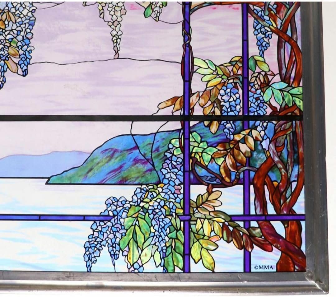 ルイス C ティファニー ヴィンテージ ステンドグラス 大型オイスター